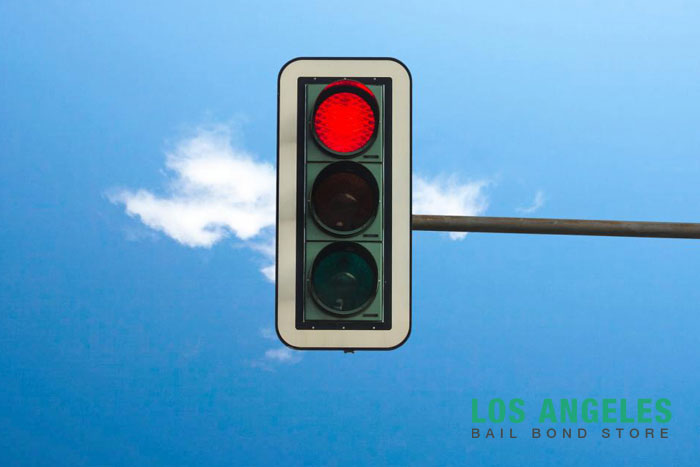 los angeles bail bond store traffic lights blackout